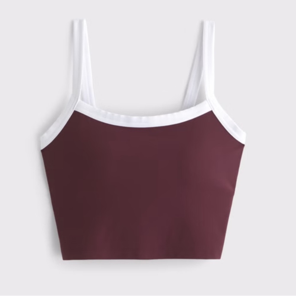 ABERCROMBIE YPB studioFLEX Cami Tank - Red Wine - Picture 2 of 6